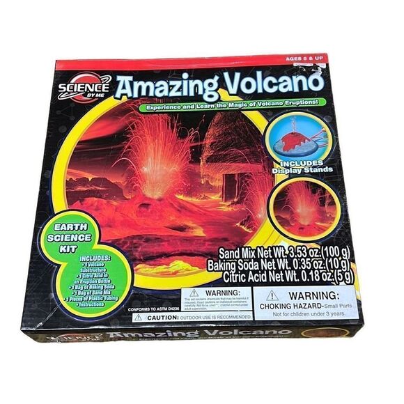 Science By Me Red Amazing Volcano Eruptions Earth Science Kit Ages 8+ & Up - Picture 1 of 6